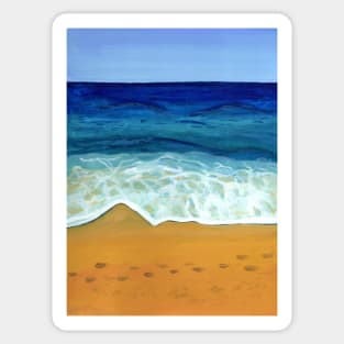 Beach Painting in Gouache Sticker